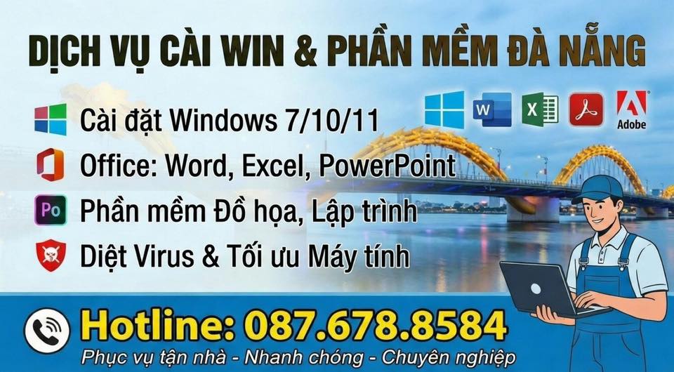 Dịch Vụ Cài Windows & Office Tận Nơi – Nhanh, Giá Rẻ, Có Mặt 30 Phút – Cài Win Đà Nẵng