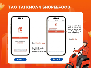 Tiếp theo, bạn cần tạo tài khoản ShopeeFood 